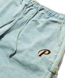画像6: PWNED(パウンド) / "P" LOGO DENIM PAINTER EASY HALF PANTS (6)