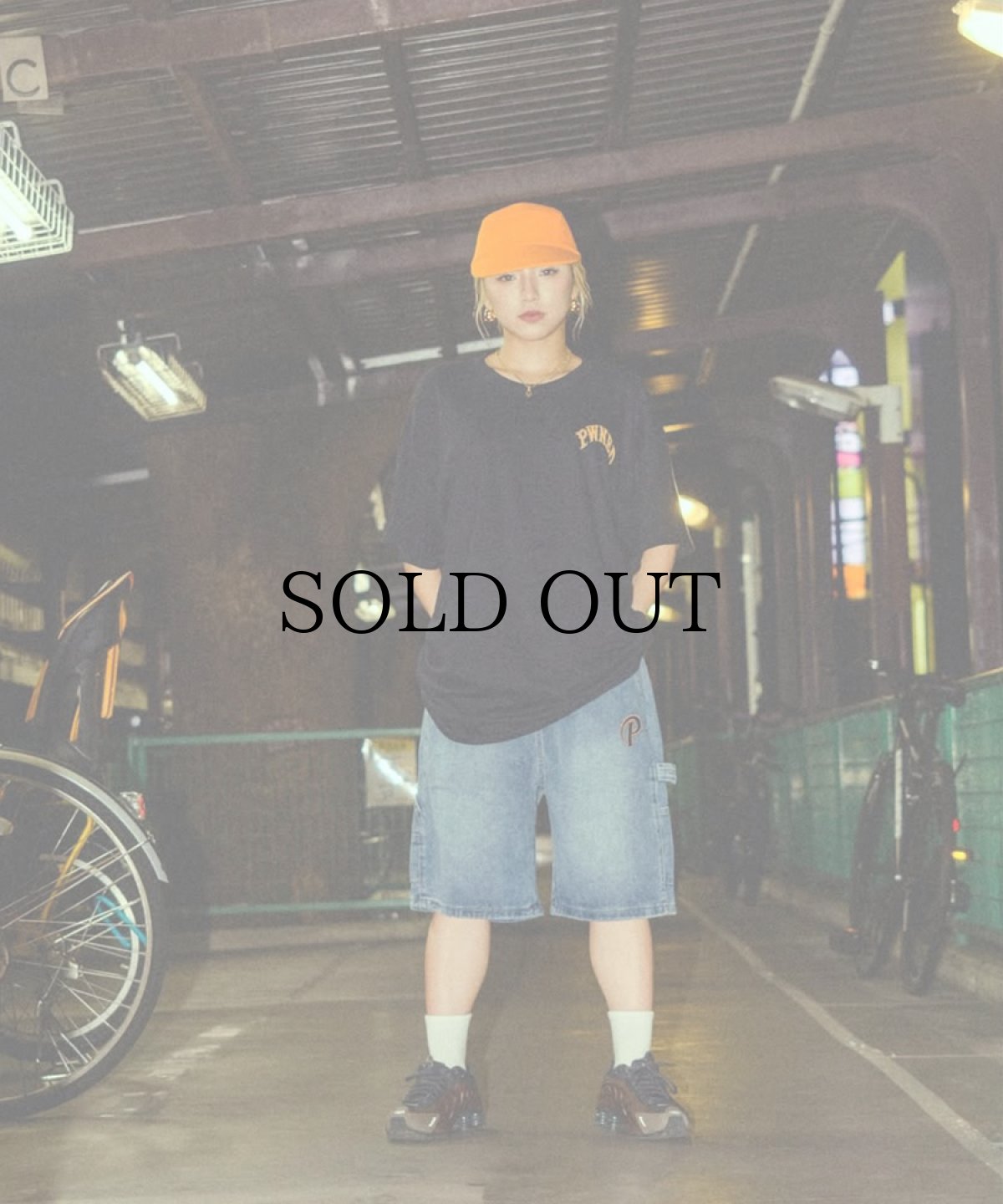 画像10: PWNED(パウンド) / "P" LOGO DENIM PAINTER EASY HALF PANTS (10)
