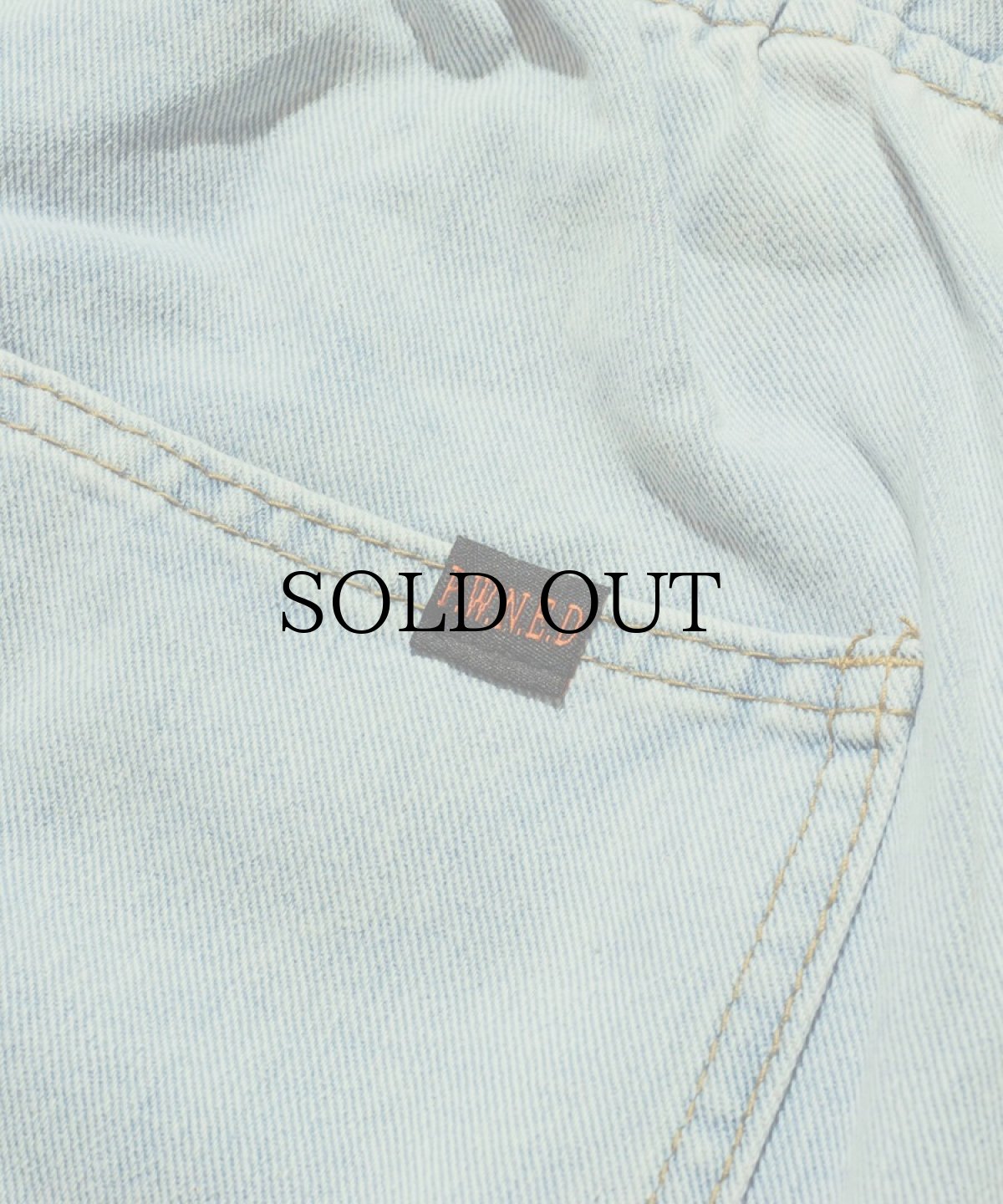 画像8: PWNED(パウンド) / "P" LOGO DENIM PAINTER EASY HALF PANTS (8)