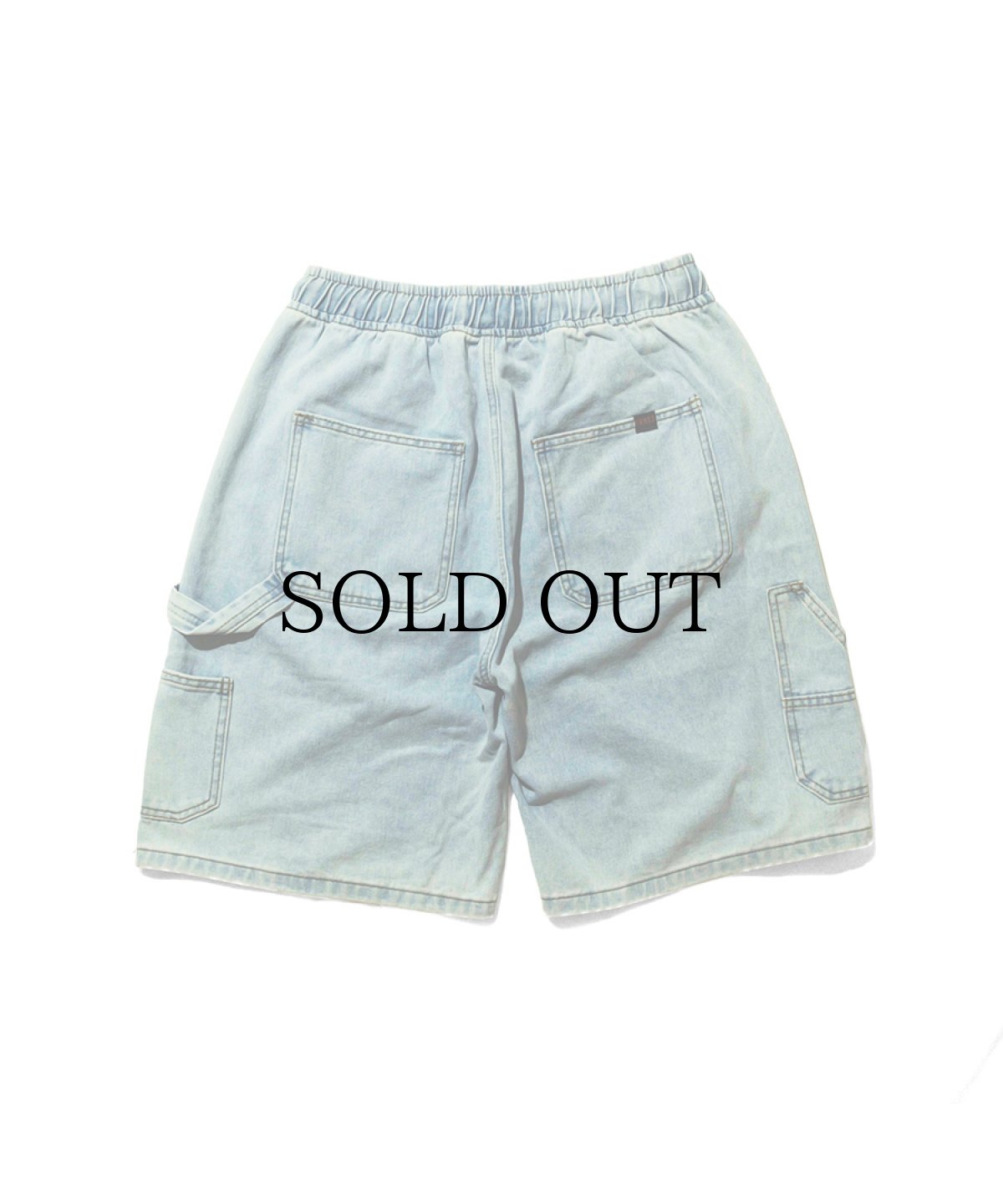 画像4: PWNED(パウンド) / "P" LOGO DENIM PAINTER EASY HALF PANTS (4)
