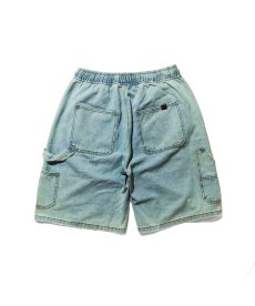 画像4: PWNED(パウンド) / "P" LOGO DENIM PAINTER EASY HALF PANTS (4)