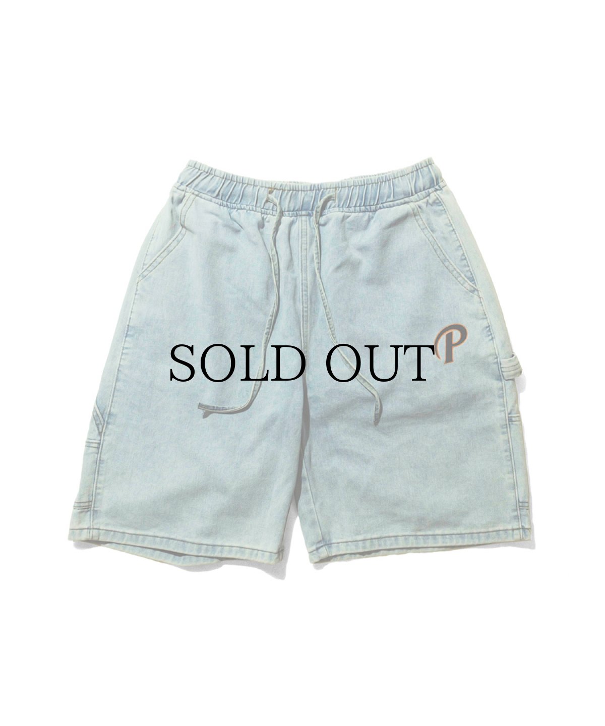 画像2: PWNED(パウンド) / "P" LOGO DENIM PAINTER EASY HALF PANTS (2)