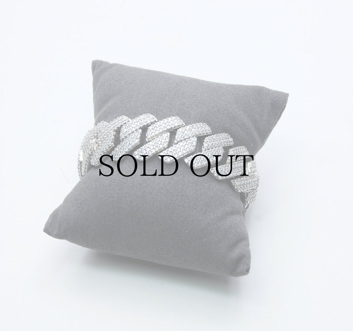 画像7: $ole only(ソールオンリー) / キューバンチェーンブレスレット 20mm 50cm シルバー ブリンブリン (7)