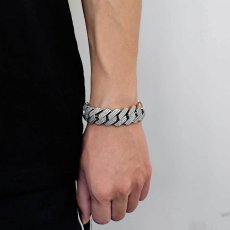 画像5: $ole only(ソールオンリー) / キューバンチェーンブレスレット 20mm 50cm シルバー ブリンブリン (5)