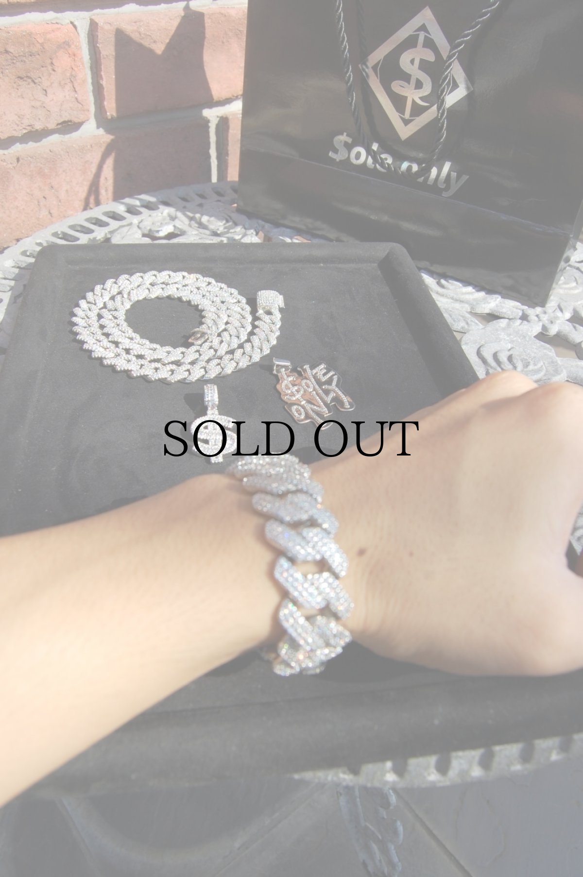 画像6: $ole only(ソールオンリー) / キューバンチェーンブレスレット 20mm 50cm シルバー ブリンブリン (6)