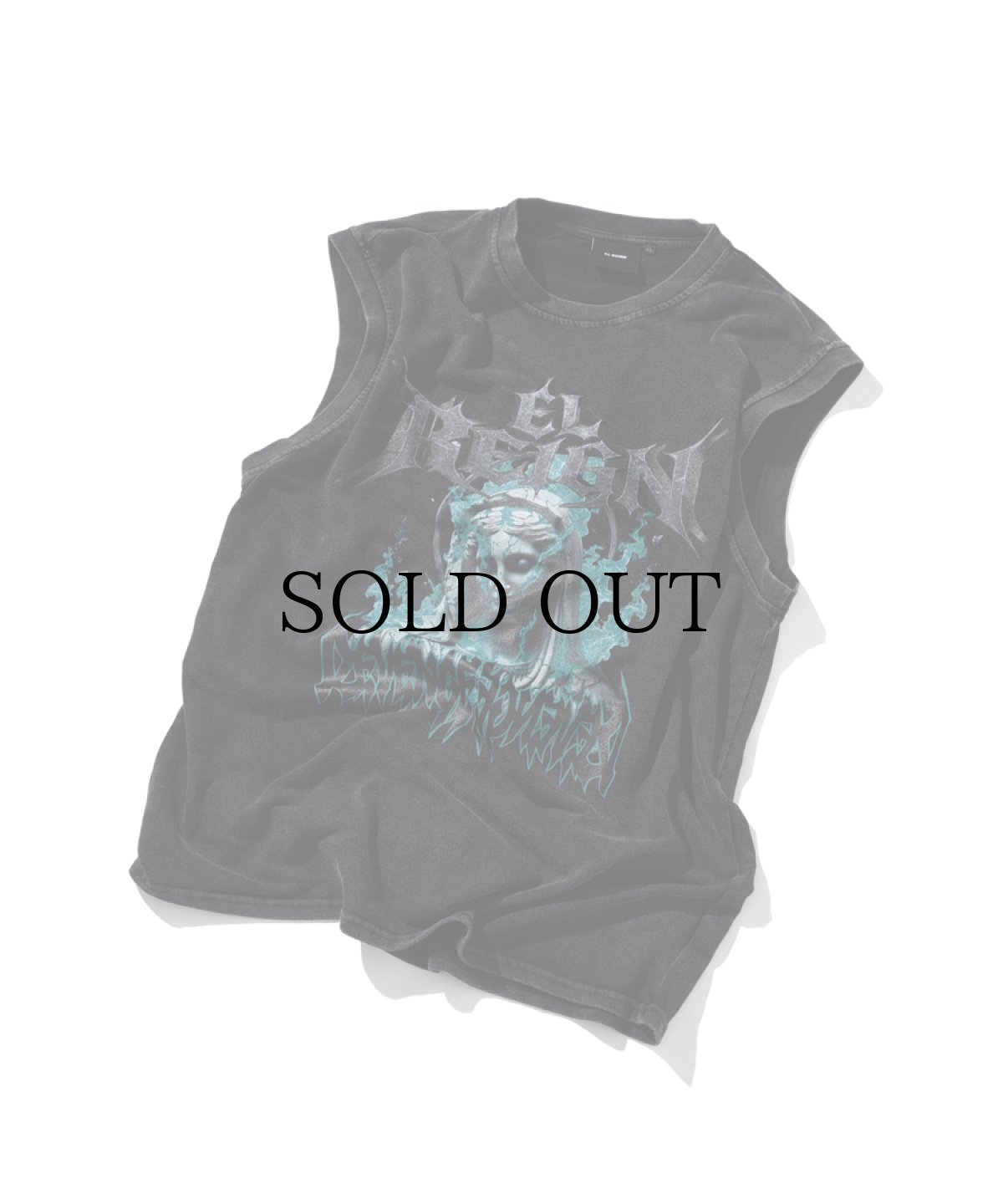 画像1: EL REIGN(エルレイン) / "ADVENT OF MARIA" BLACK WASH TANK (1)