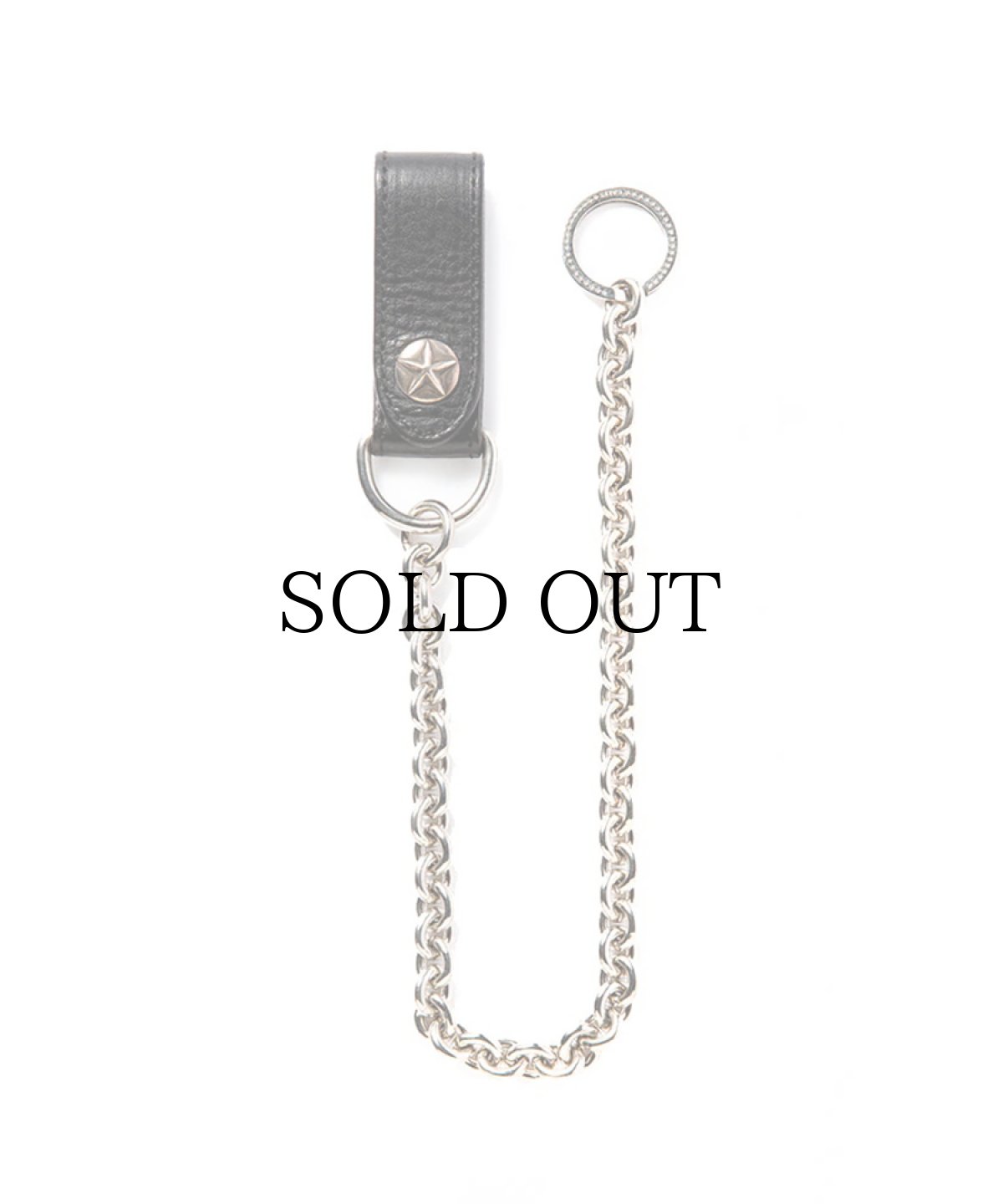 画像1: CALEE(キャリー) / SILVER STAR CONCHO LEATHER WALLET CHAIN (1)