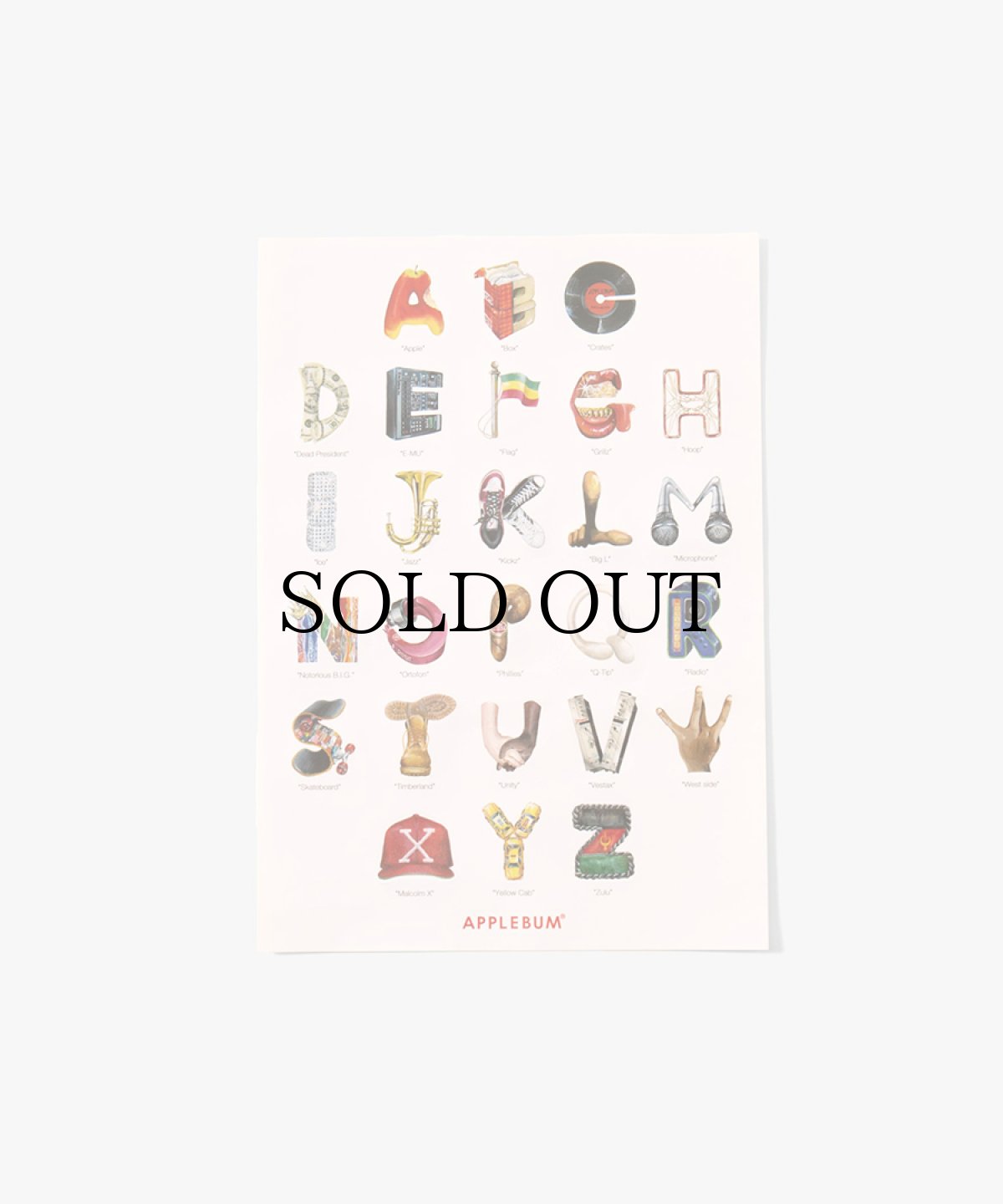 画像1: APPLEBUM(アップルバム) / “Alphabet” A4 Sticker (1)