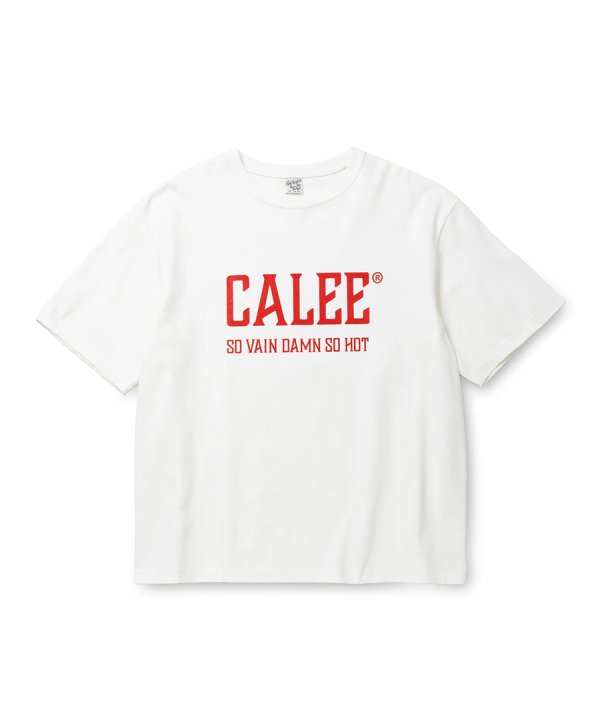 【CALEE】VINTAGE Tシャツ ホワイト/ブラック CALEE(キャリー) TシャツCALEE × KEBOZ CLASSIC LOGO S/S TEE