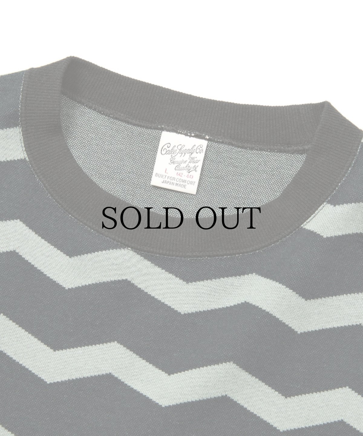 画像2: CALEE(キャリー) / ZIGZAG DOUBLE JACQUARD BORDER L/S CS (2)