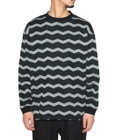 画像4: CALEE(キャリー) / ZIGZAG DOUBLE JACQUARD BORDER L/S CS (4)