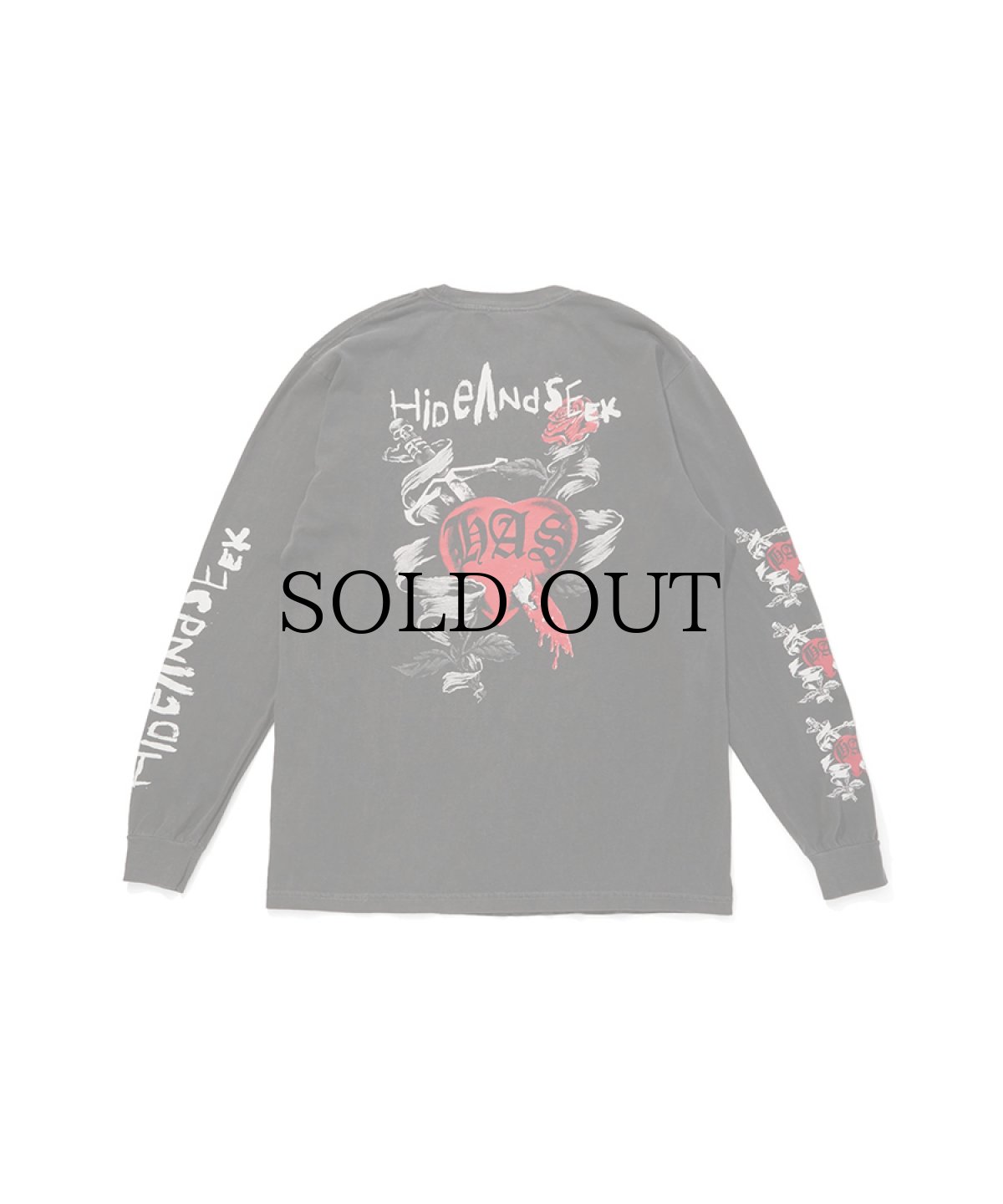 画像2: HIDEANDSEEK(ハイドアンドシーク) / Heart And Dagger L/S Tee(Back) (2)