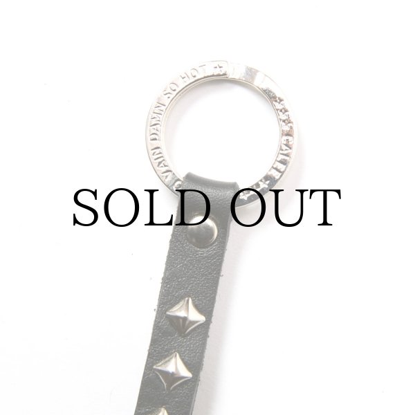 ◆◇CALEE◇◆キャリー　　 キーホルダー　　スタッヅ CALEE レザー キーホルダー スタッズ 黒 ブラック キャリー - ブランド