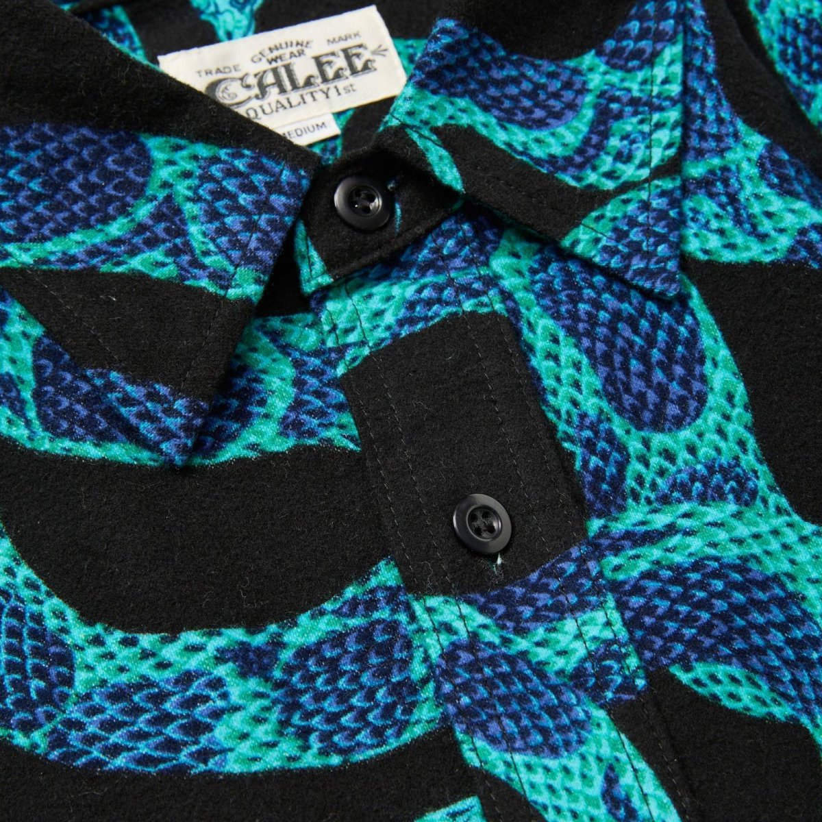 画像5: CALEE(キャリー) / PRINT NEL L/S SH ＜SNAKE PATTERN＞ (5)