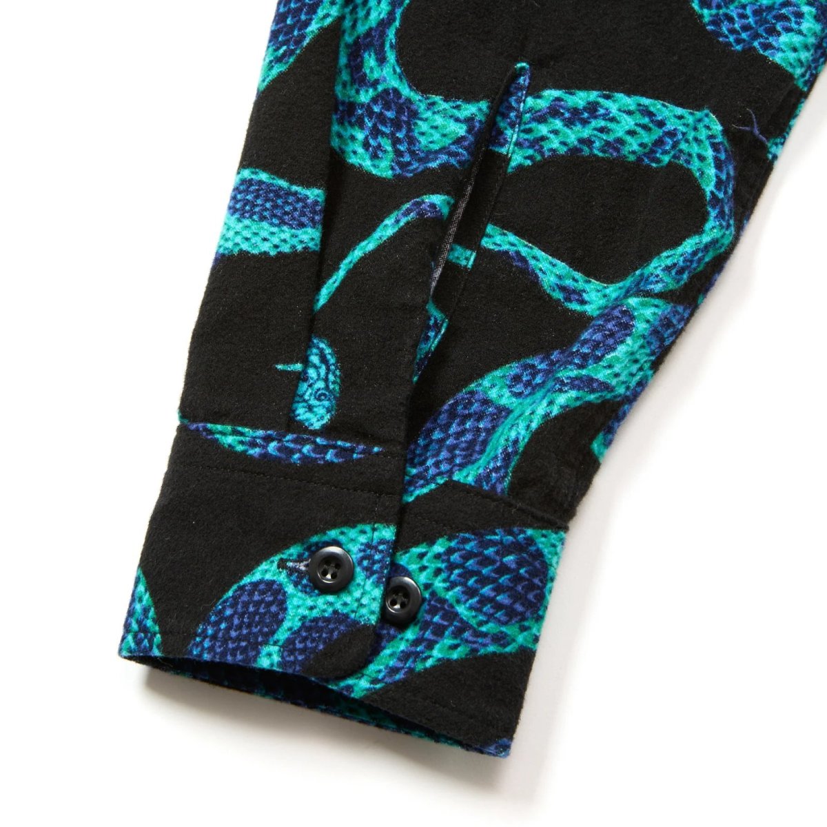 画像7: CALEE(キャリー) / PRINT NEL L/S SH ＜SNAKE PATTERN＞ (7)