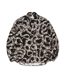 画像1: CALEE(キャリー) / PRINT NEL L/S SH ＜SNAKE PATTERN＞ (1)