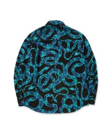 画像3: CALEE(キャリー) / PRINT NEL L/S SH ＜SNAKE PATTERN＞ (3)