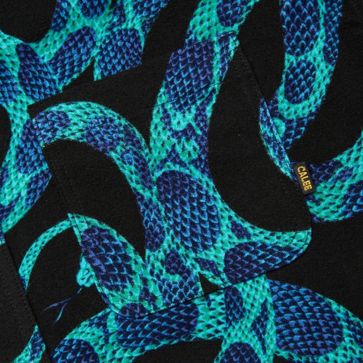 画像6: CALEE(キャリー) / PRINT NEL L/S SH ＜SNAKE PATTERN＞ (6)