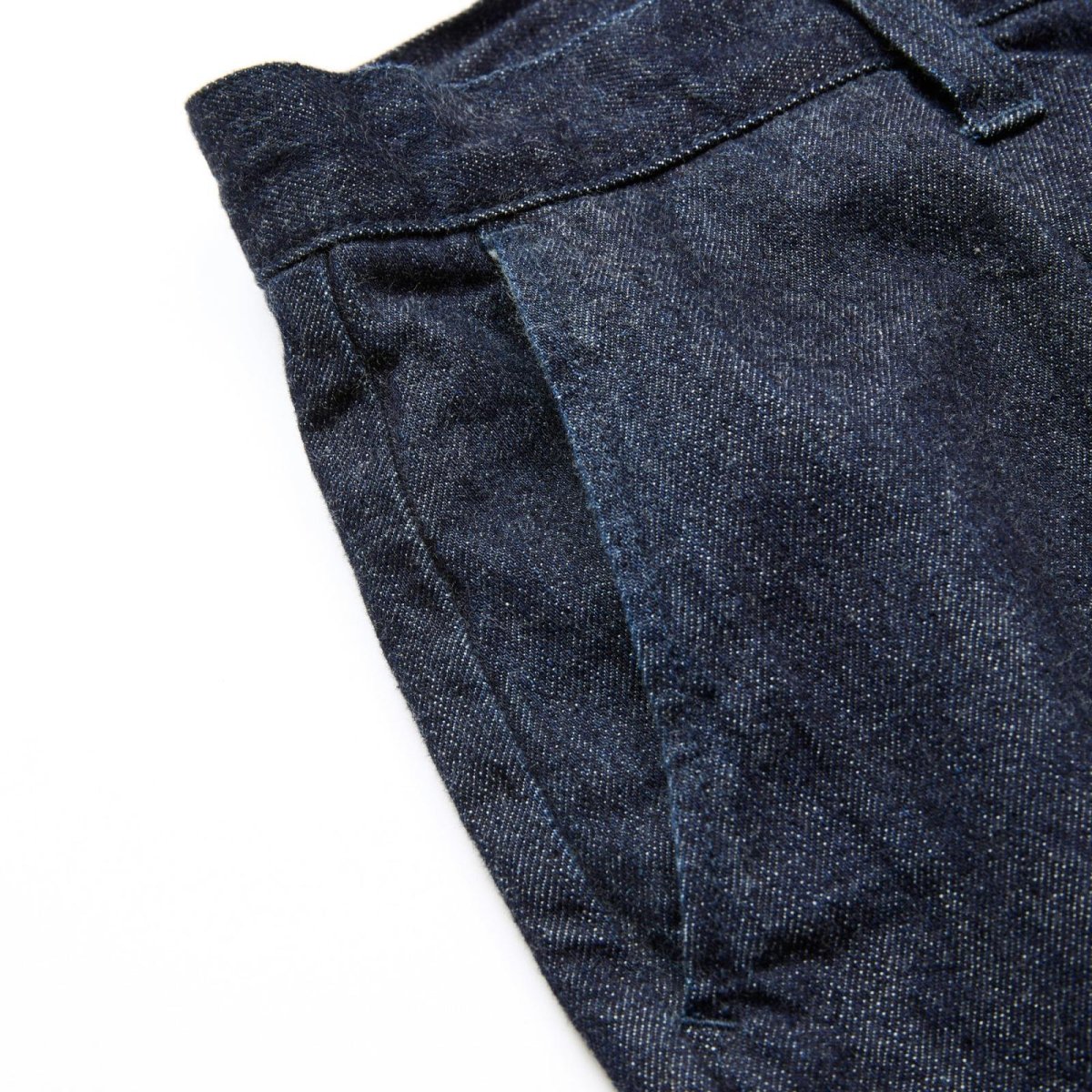 画像5: CALEE(キャリー) / VINTAGE REPRODUCT DENIM TUCK TROUSERS ＜INDIGO＞ (5)