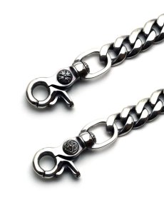 画像2: ArgentGleam / Classic DoubleClip Narrow Walletchain (2)