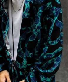 画像12: CALEE(キャリー) / PRINT NEL L/S SH ＜SNAKE PATTERN＞ (12)