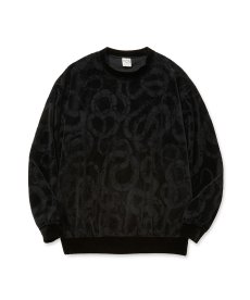 画像1: CALEE(キャリー) / JQ VELOUR CREW NECK CS ＜SNAKE PATTERN＞ (1)