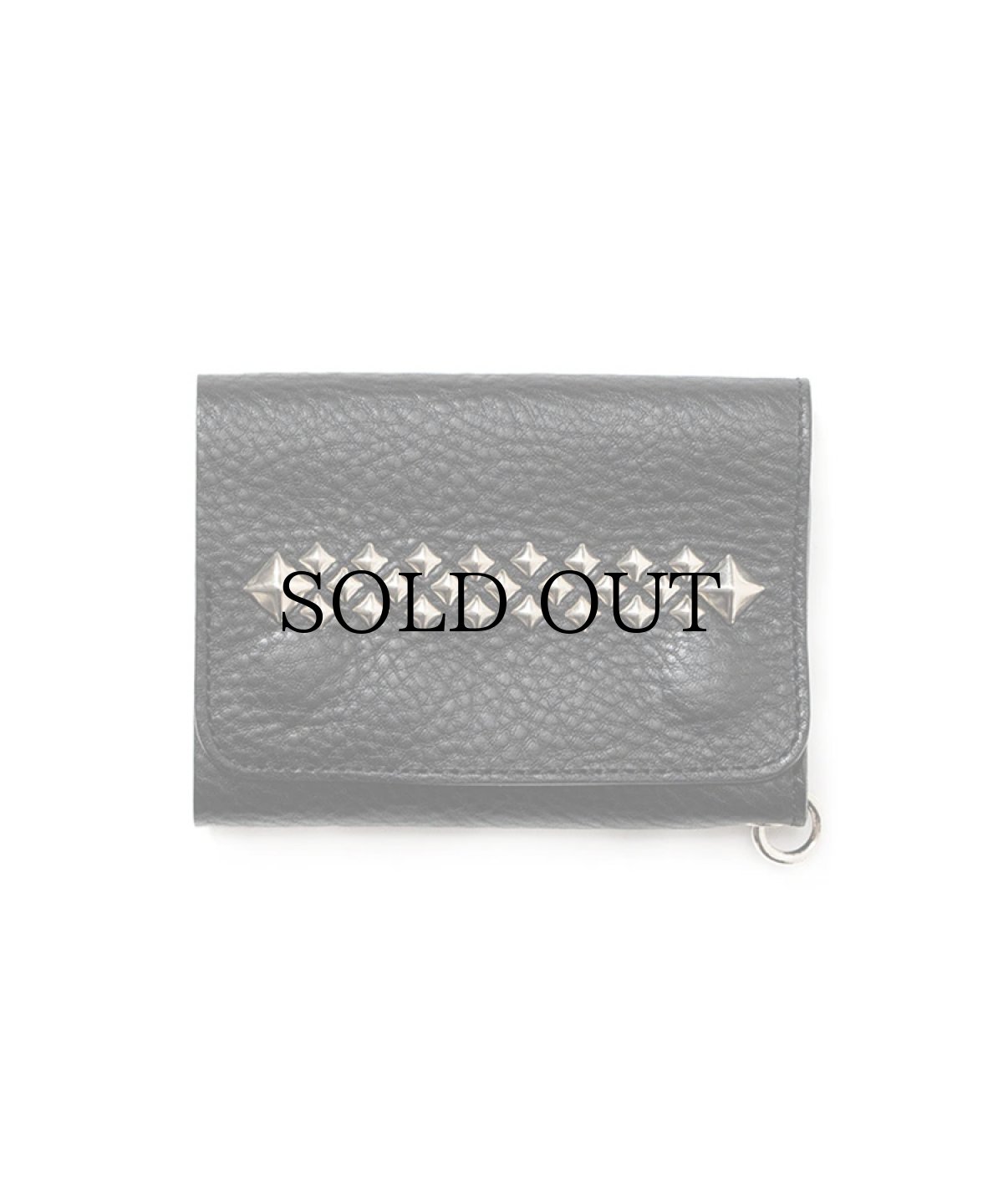 画像1: CALEE(キャリー) / STUDS LEATHER FLAP HALF WALLET (1)