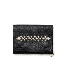 画像1: CALEE(キャリー) / STUDS LEATHER FLAP HALF WALLET (1)