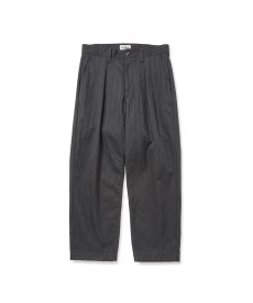 画像2: CALEE(キャリー) / PINSTRIPE TUCK WIDE SLACKS (2)