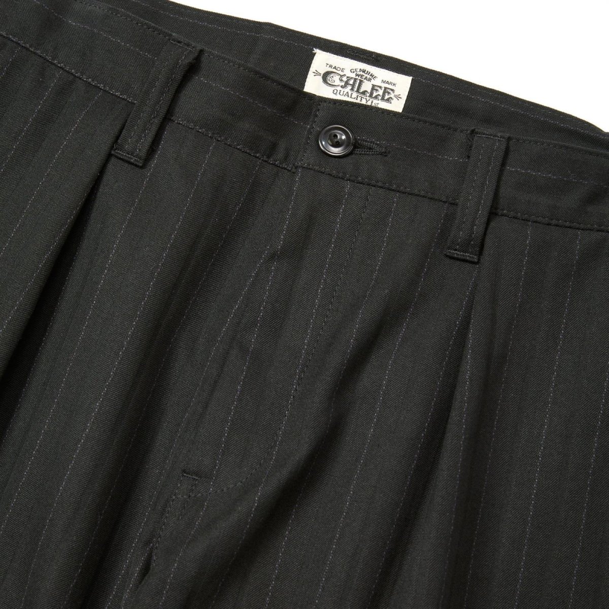 画像4: CALEE(キャリー) / PINSTRIPE TUCK WIDE SLACKS (4)