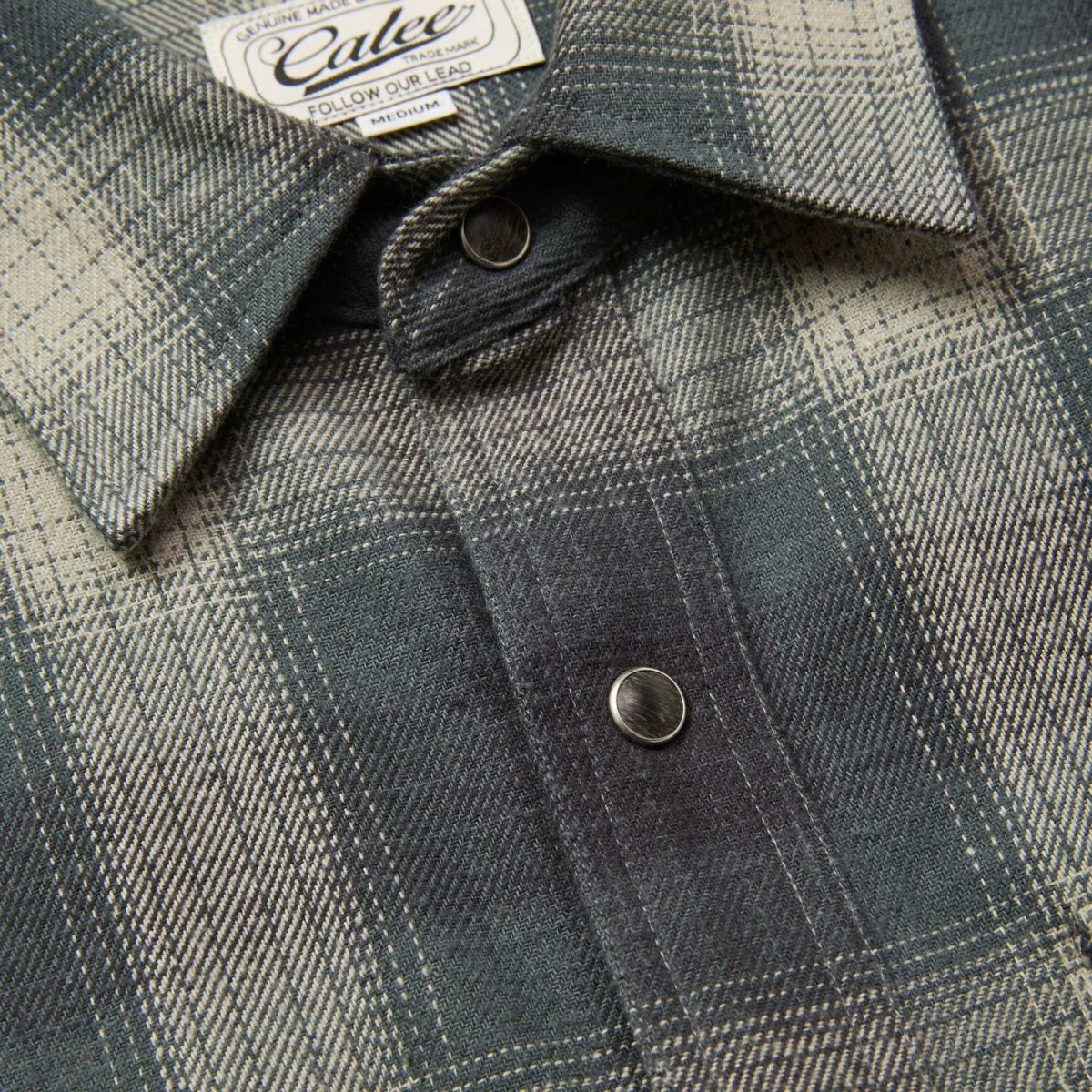 画像5: CALEE(キャリー) / OMBRE CHECK WESTERN L/S SH (5)