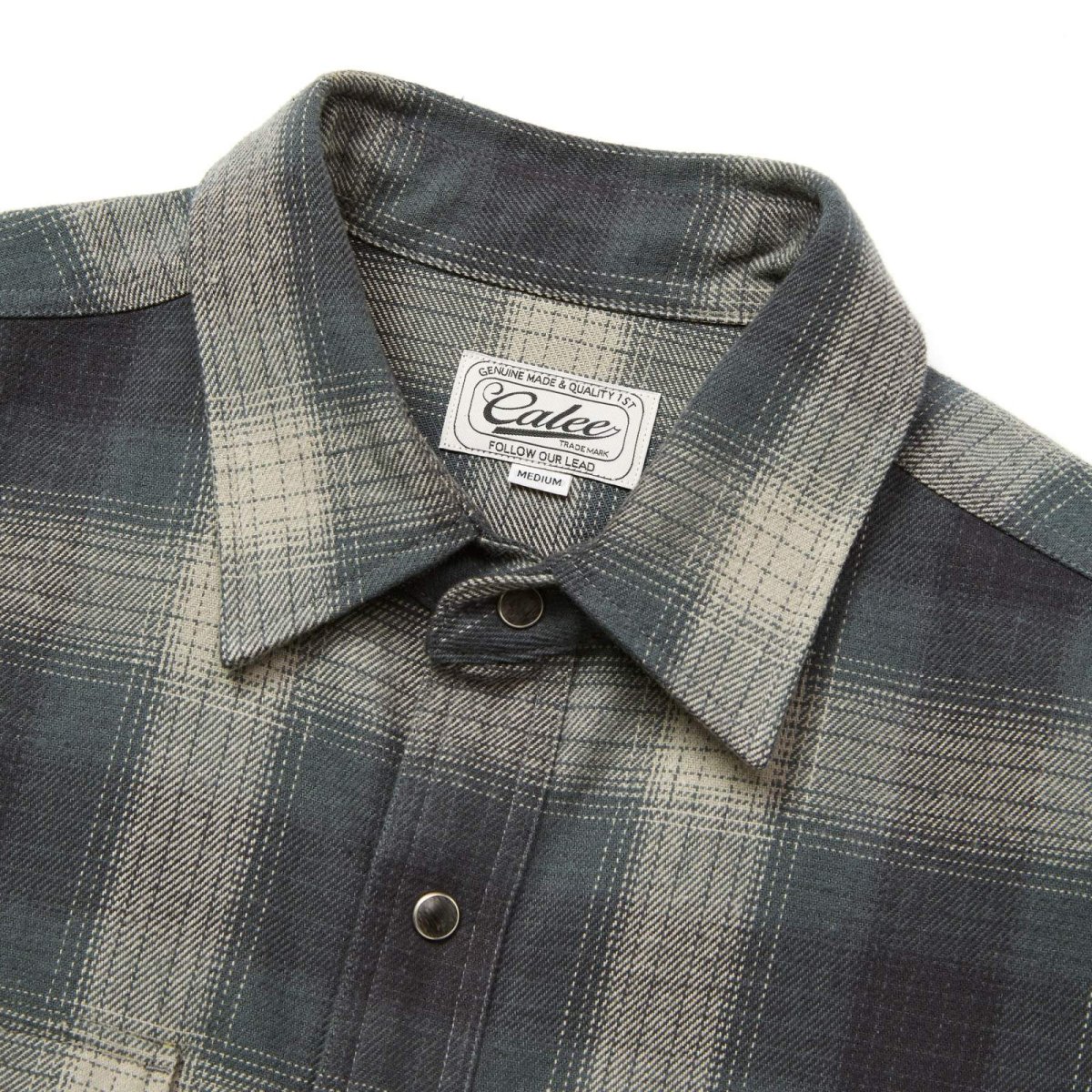 画像4: CALEE(キャリー) / OMBRE CHECK WESTERN L/S SH (4)