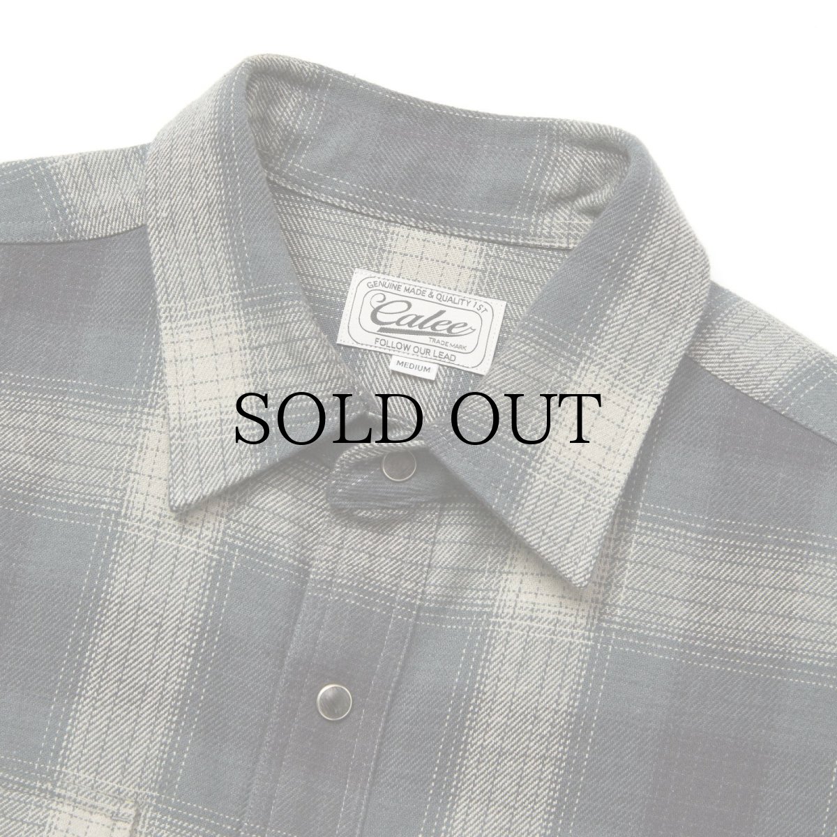 画像4: CALEE(キャリー) / OMBRE CHECK WESTERN L/S SH (4)