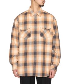 画像9: CALEE(キャリー) / OMBRE CHECK WESTERN L/S SH (9)