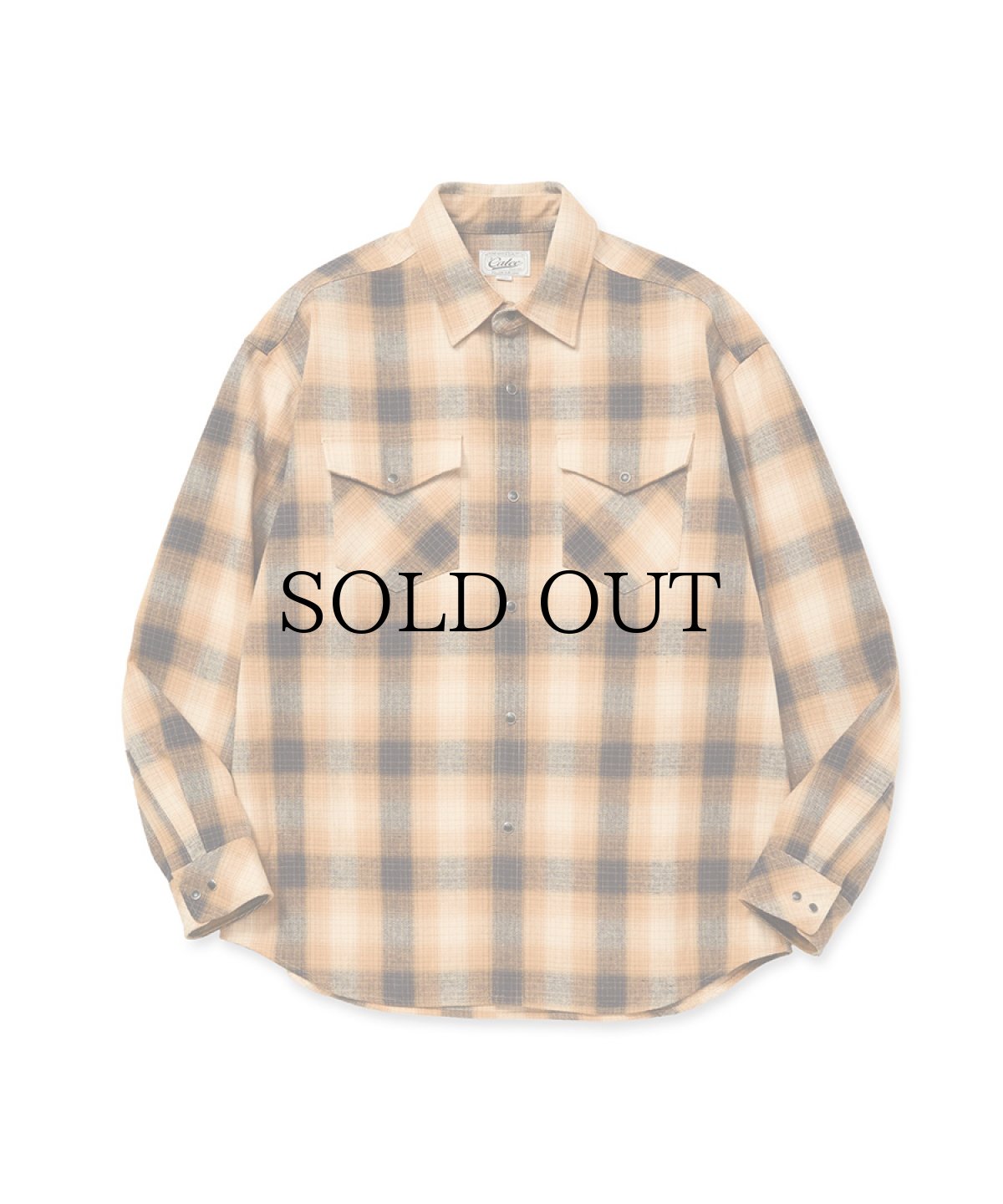 画像1: CALEE(キャリー) / OMBRE CHECK WESTERN L/S SH (1)