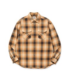 画像1: CALEE(キャリー) / OMBRE CHECK WESTERN L/S SH (1)