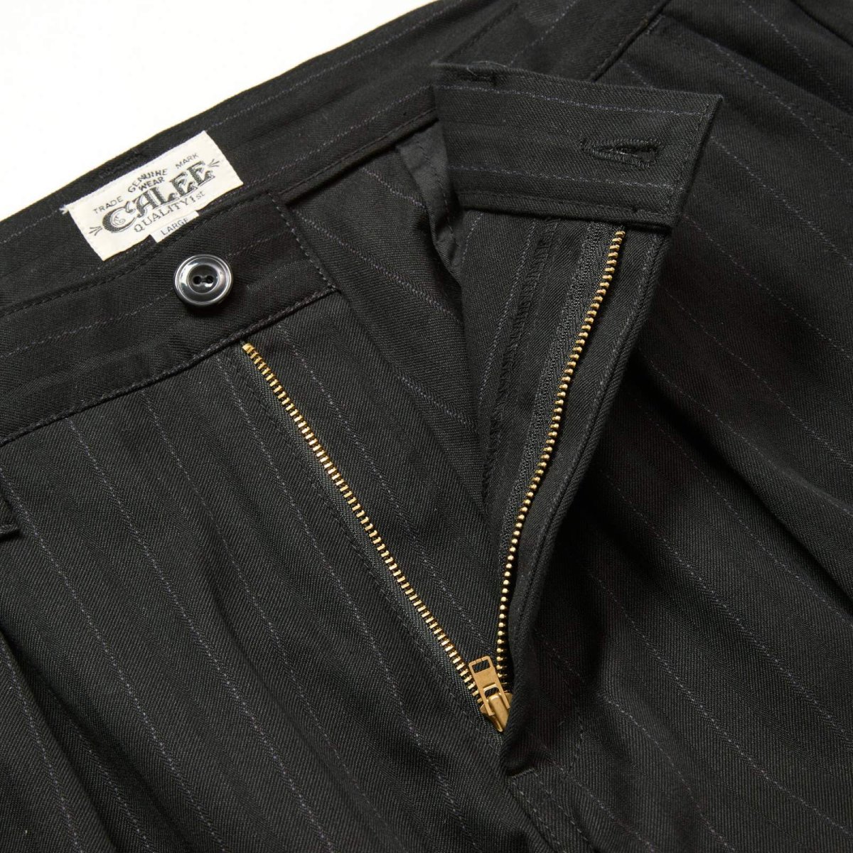 画像6: CALEE(キャリー) / PINSTRIPE TUCK WIDE SLACKS (6)