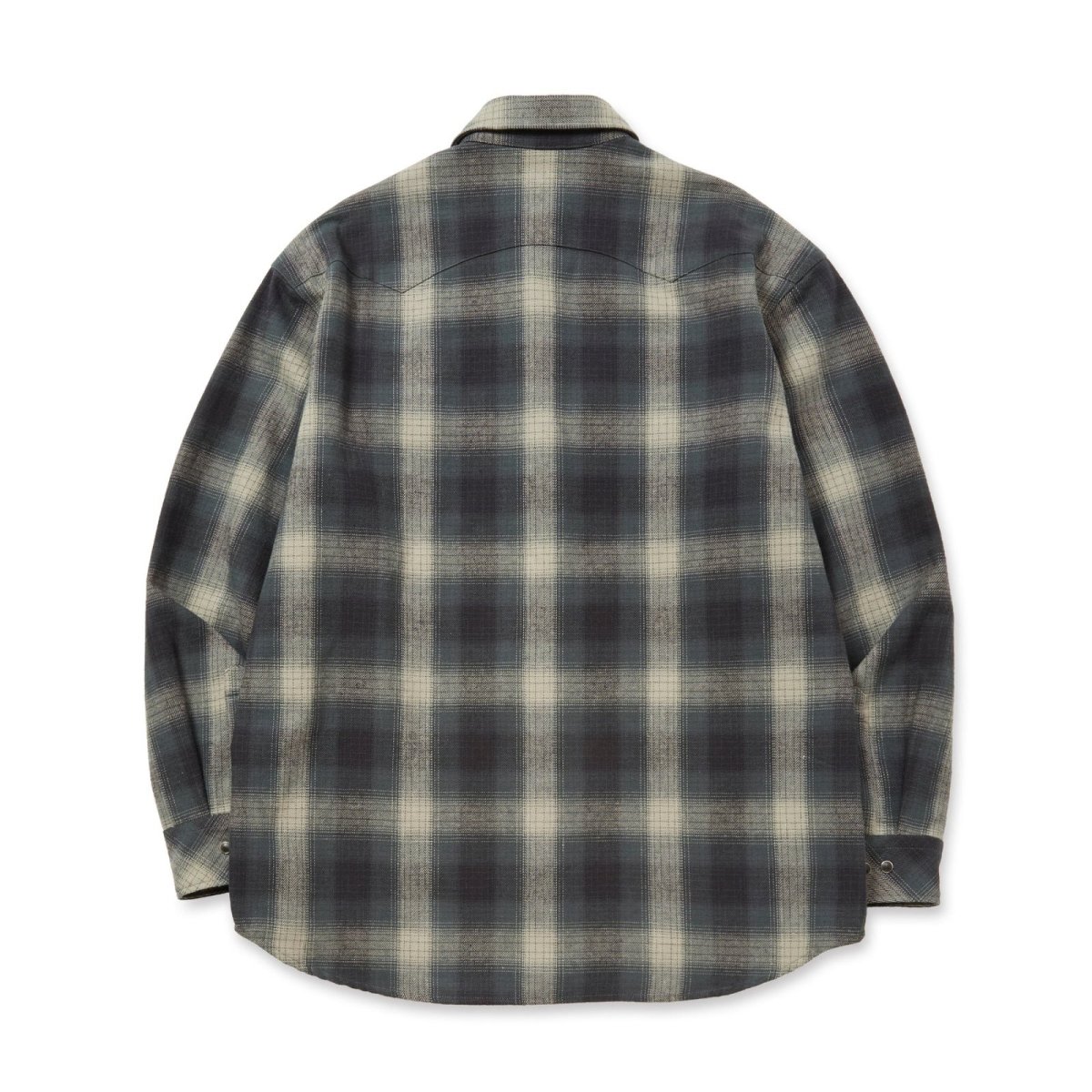 画像3: CALEE(キャリー) / OMBRE CHECK WESTERN L/S SH (3)