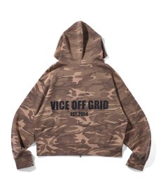 画像2: VICE OFF GRID(ヴァイス オフ グリッド)  / CAMO SHORT WZIP HOODIE (2)