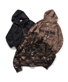 画像1: VICE OFF GRID(ヴァイス オフ グリッド)  / CAMO SHORT WZIP HOODIE (1)