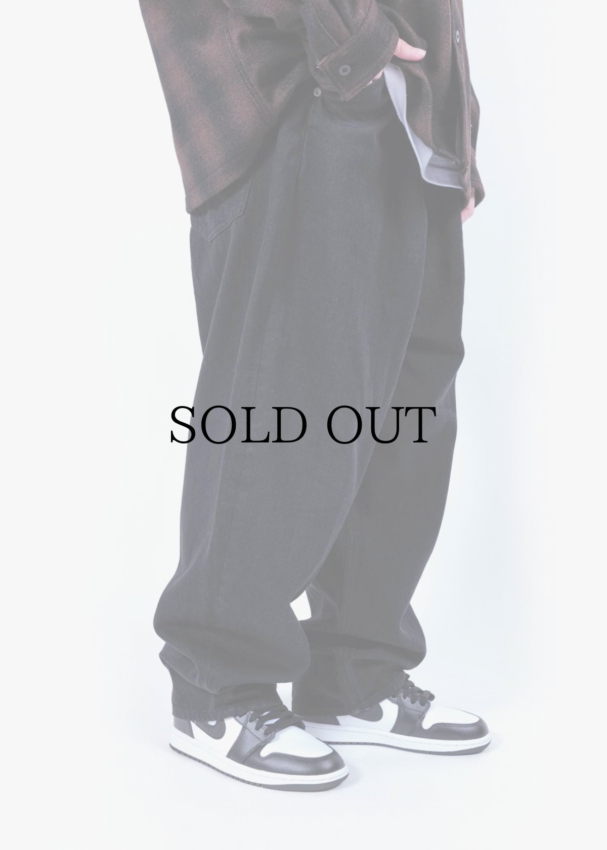 画像10: APPLEBUM(アップルバム) / “Selena” Wide Tapered Denim Pants (Black) (10)