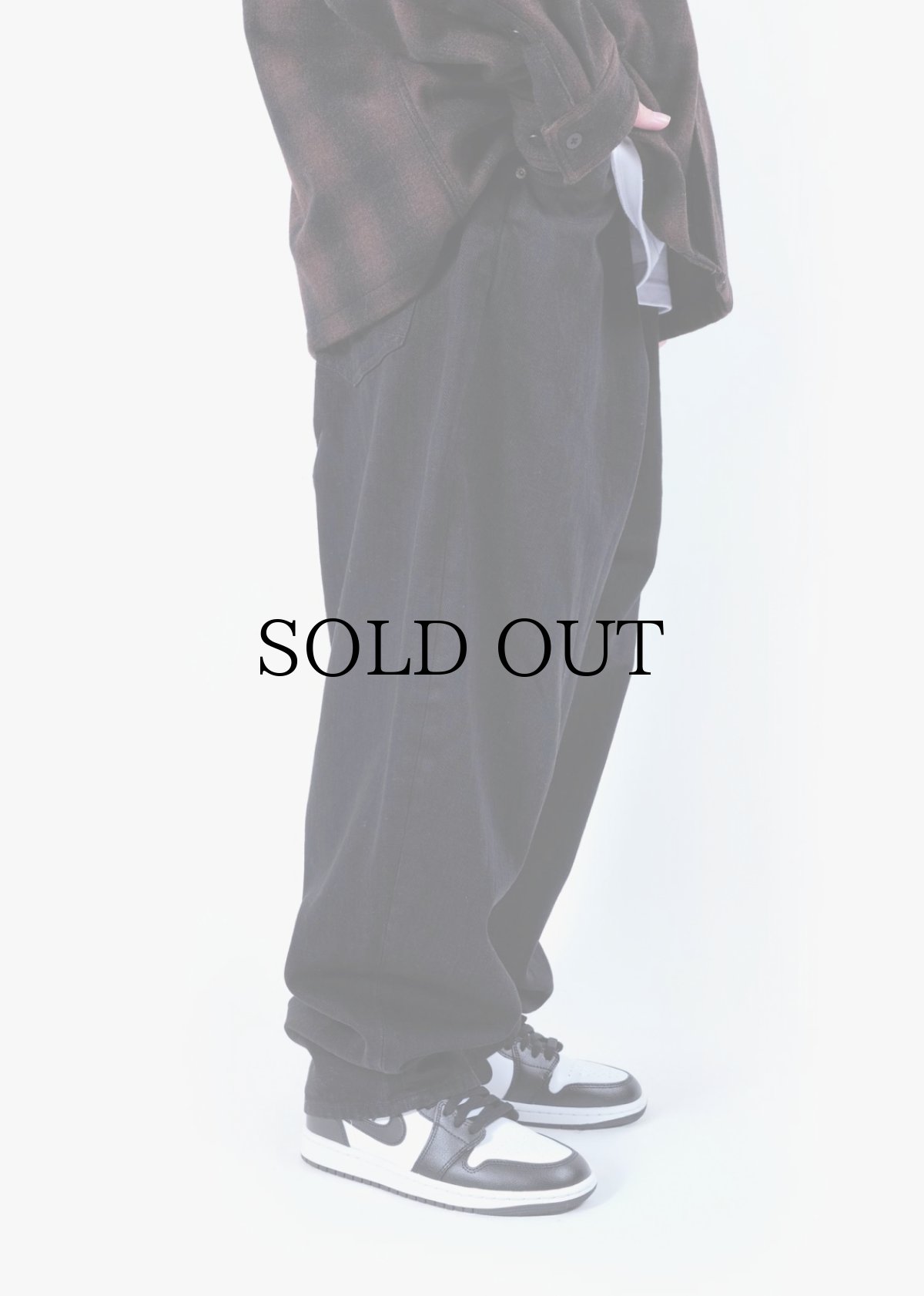 画像9: APPLEBUM(アップルバム) / “Selena” Wide Tapered Denim Pants (Black) (9)