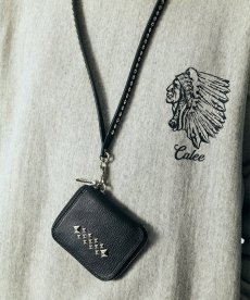 画像2: CALEE(キャリー) / STUDS LEATHER ZIP MULTI WALLET (2)