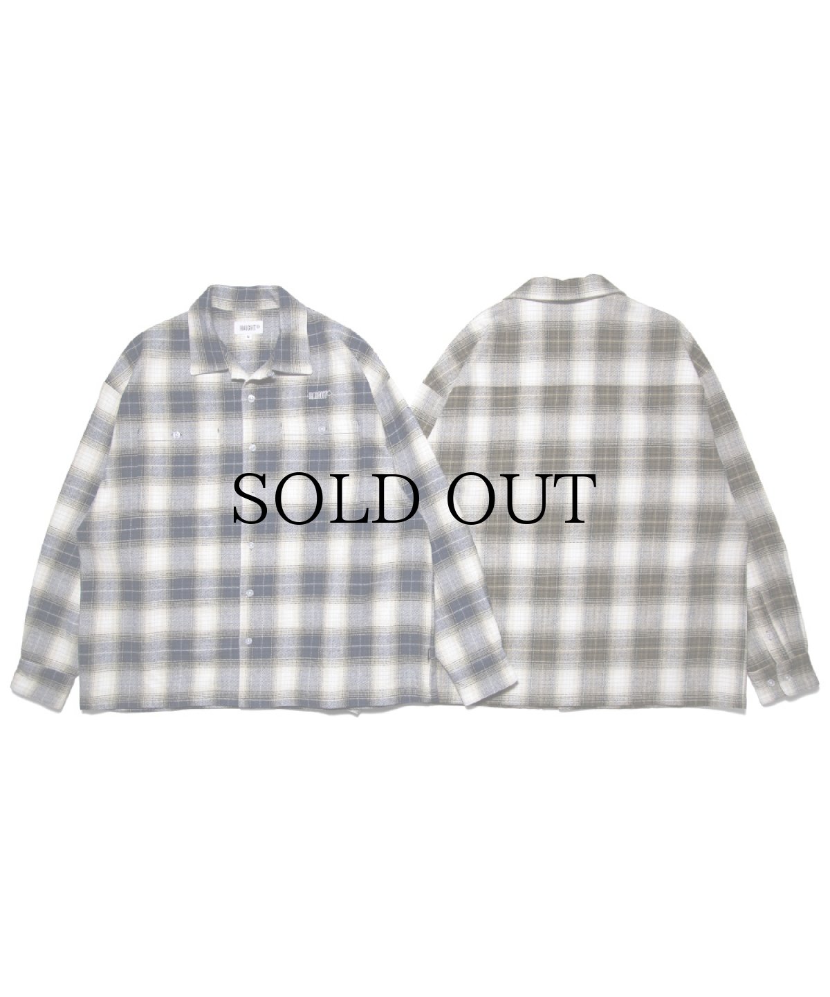 画像1: HAIGHT / OMBRE CHECK OPEN COLLAR SHIRT (1)