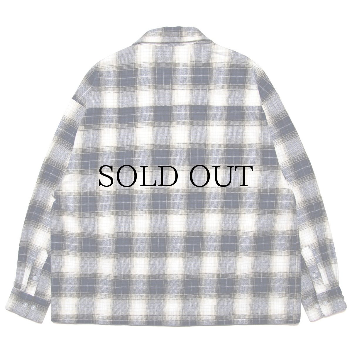画像4: HAIGHT / OMBRE CHECK OPEN COLLAR SHIRT (4)