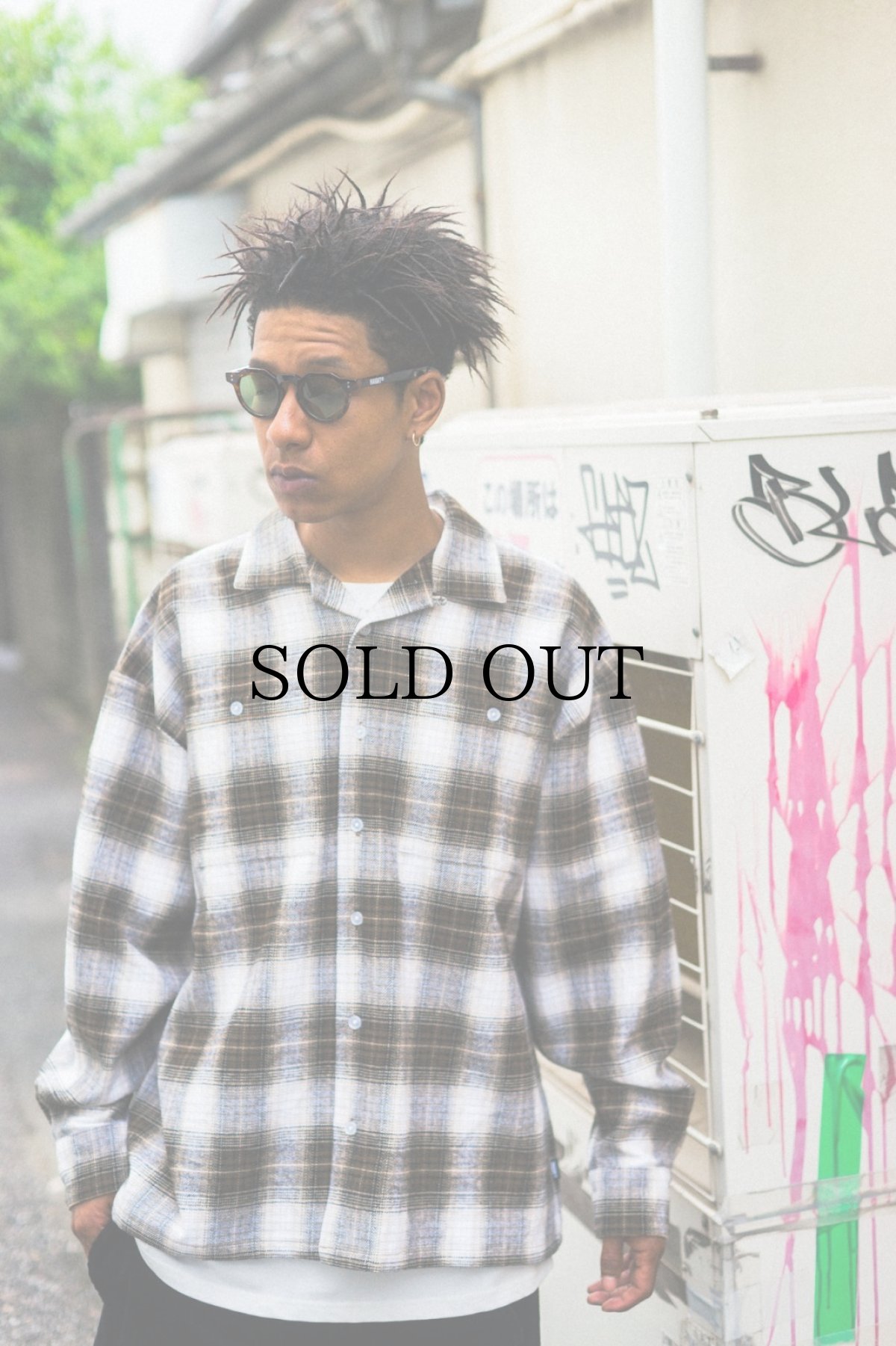 画像10: HAIGHT / OMBRE CHECK OPEN COLLAR SHIRT (10)