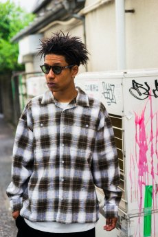 画像10: HAIGHT / OMBRE CHECK OPEN COLLAR SHIRT (10)