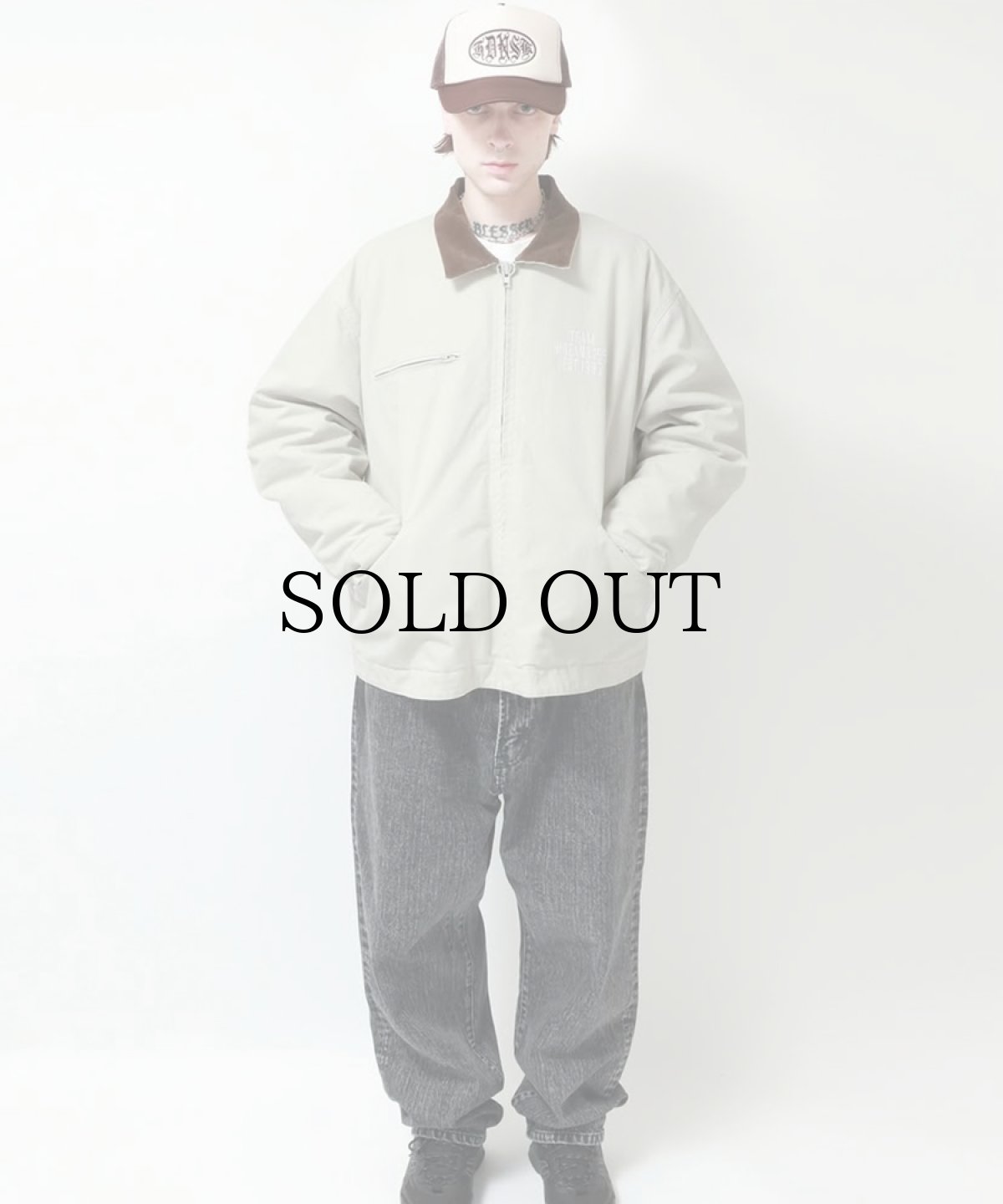 画像1: HIDEANDSEEK(ハイドアンドシーク) / Ox Work Zip Jacket(Washed) (1)