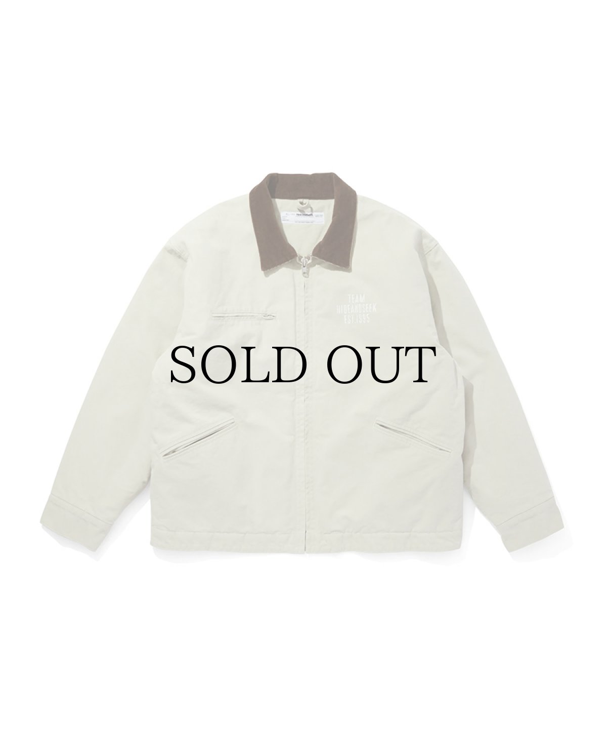 画像2: HIDEANDSEEK(ハイドアンドシーク) / Ox Work Zip Jacket(Washed) (2)