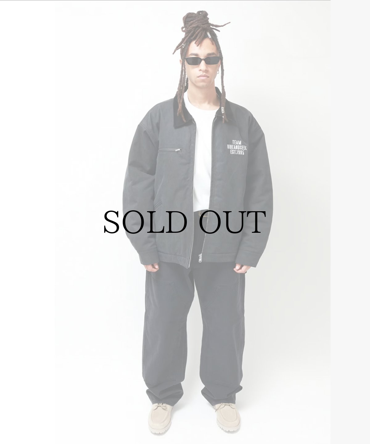 画像7: HIDEANDSEEK(ハイドアンドシーク) / Ox Work Zip Jacket(Washed) (7)